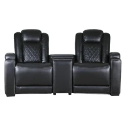 2 fauteuils modulaires électriques inclinables avec console en angle et porte-gobelets - 3 mcx