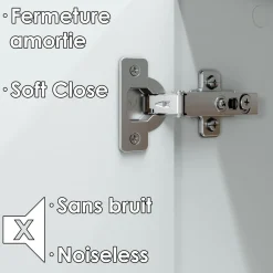 Armoire avec 2 grands tiroirs- brun
