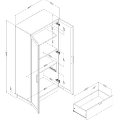 Armoire vitrée avec tiroir - South Shore