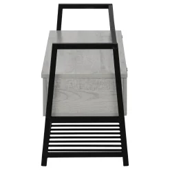Banc - étagère à chaussures, rangement à rabat - 42