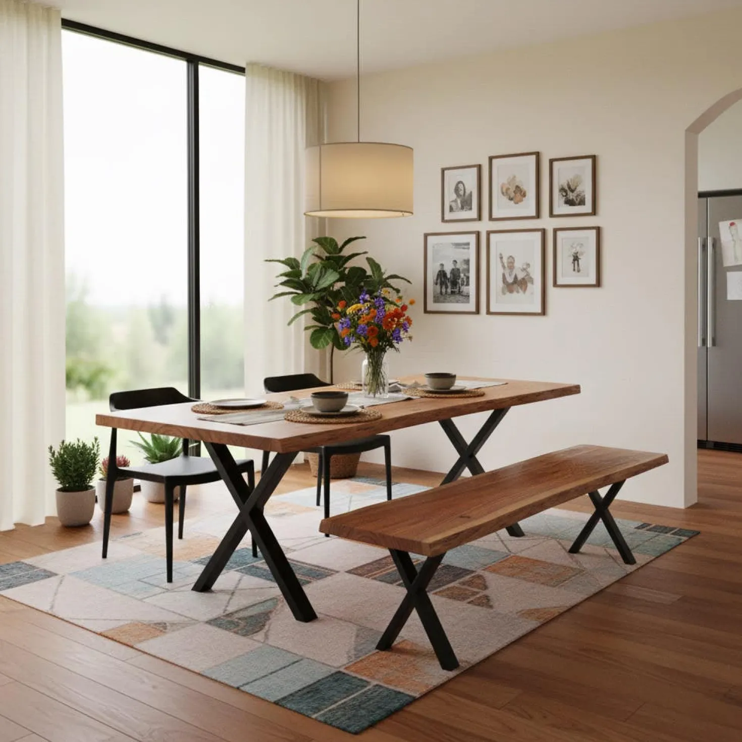 Banc en bois massif - 67"