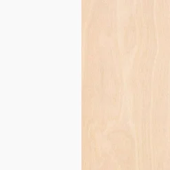 Bibliothèque atypik, blanc et merisier - Nexera