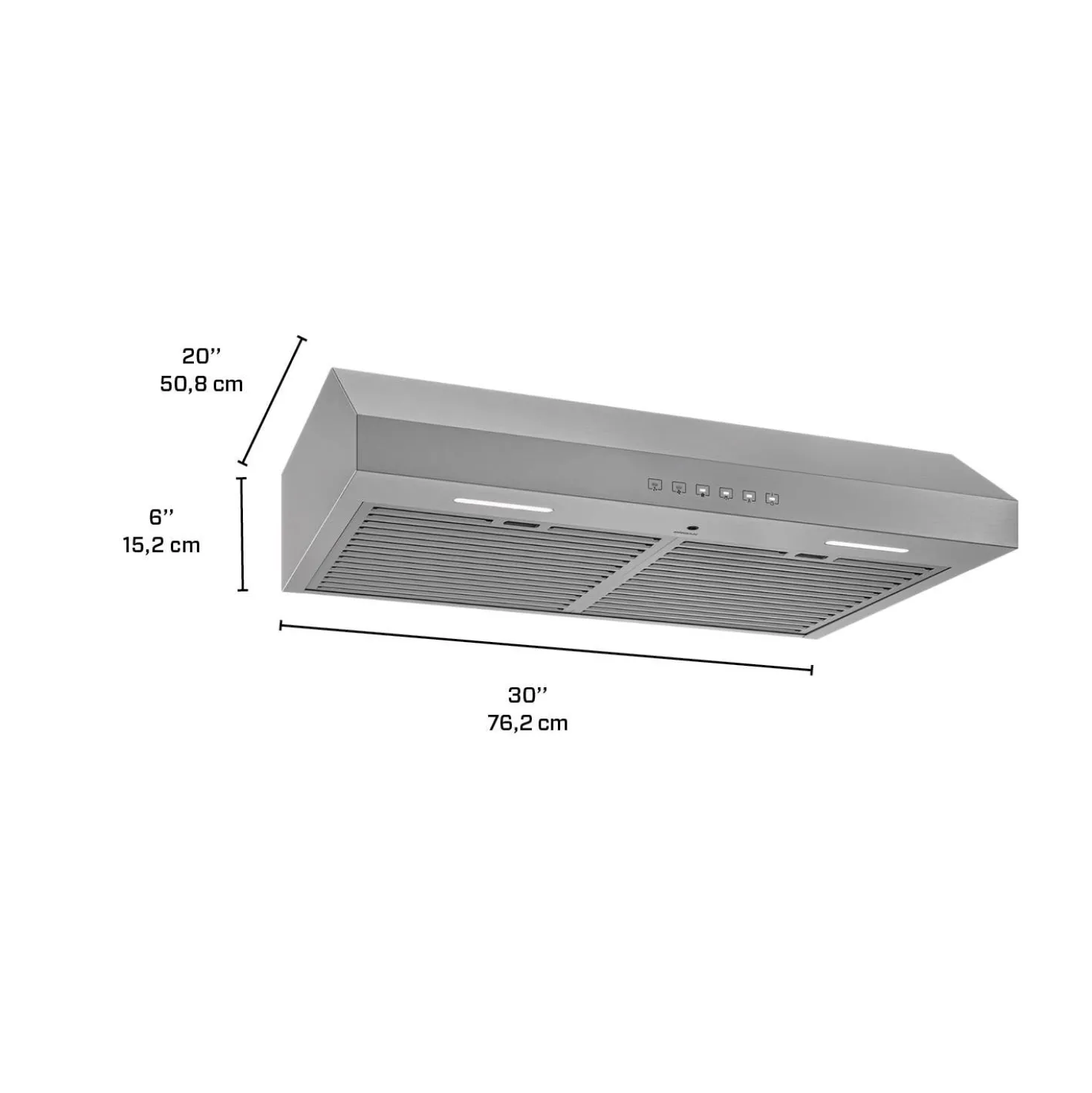 BROAN Hotte Standard Acier inoxydable 30" , 490 PI3/MIN-GLA3304SS