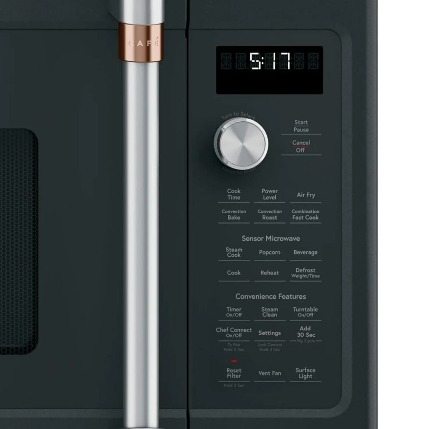 CAFE Micro-ondes/hotte, Noir, 30", 300