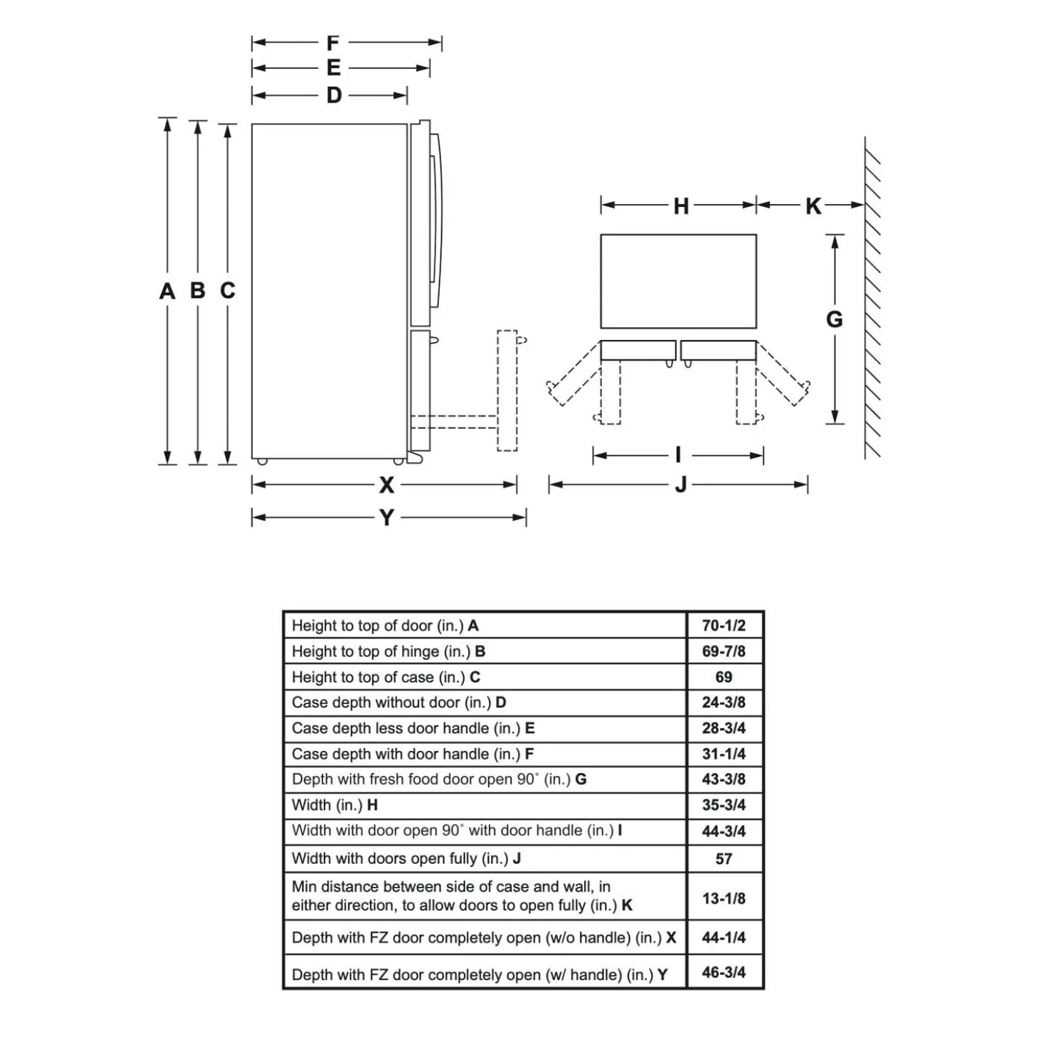 CAFE Réfrigérateur 23,1 pi3 36 po Acier inoxydable Congélateur en bas, Portes françaises - CWE23SP2MS1