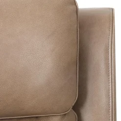 Causeuse inclinable électrique en cuir avec appuis-tête ajustables - taupe
