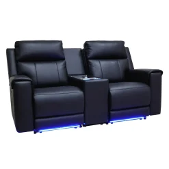Causeuse inclinable électrique avec massage, chaleur, console et système de son intégré