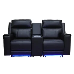 Causeuse inclinable électrique avec massage, chaleur, console et système de son intégré