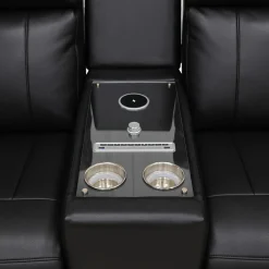 Causeuse inclinable électrique avec massage, chaleur, console et système de son intégré