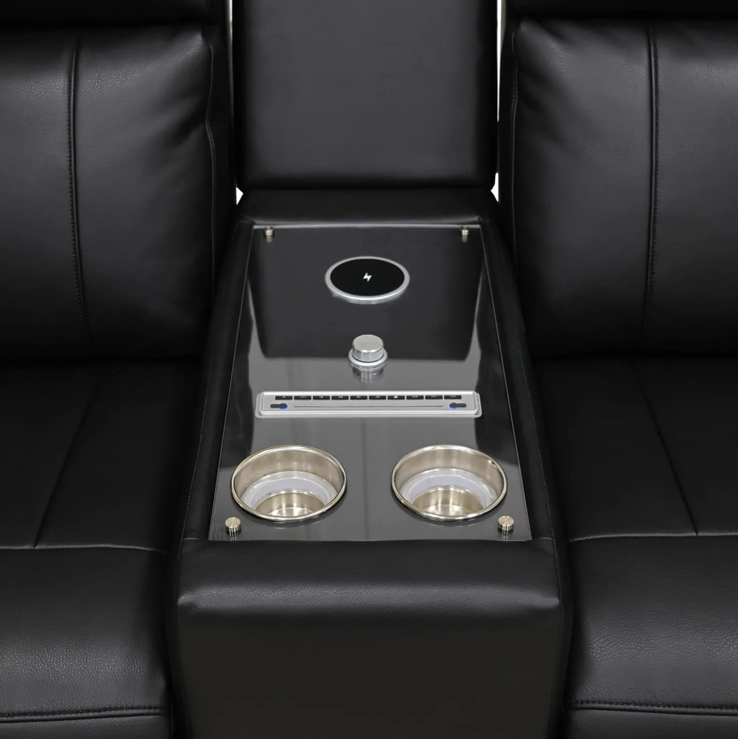 Causeuse inclinable électrique avec massage, chaleur, console et système de son intégré