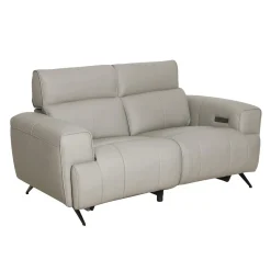 Causeuse électrique inclinable en cuir véritable