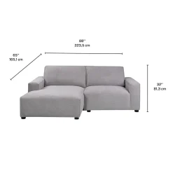 Causeuse modulaire avec chaise longue à gauche - 2 mcx