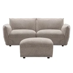Causeuse modulaire avec ottoman - 3 mcx