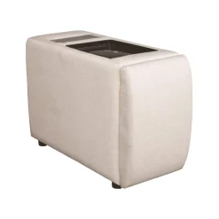 Causeuse modulaire beige avec console - 3 mcx