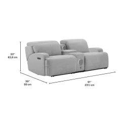 Causeuse modulaire inclinable électrique et console avec système audio intégré - 3 mcx