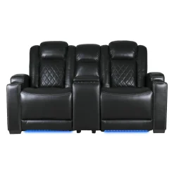 Causeuse modulaire électrique inclinable avec console et porte-gobelets - 3 mcx
