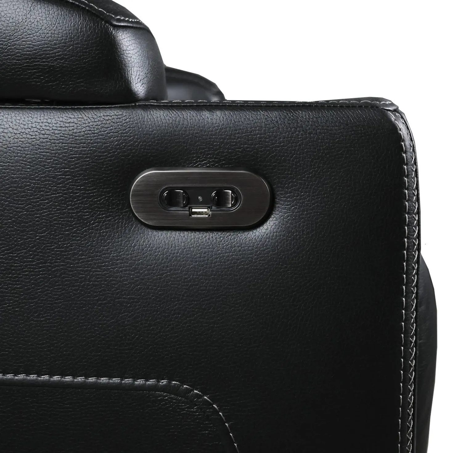 Causeuse modulaire électrique inclinable avec console et porte-gobelets - 3 mcx