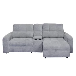 Causeuse modulaire électrique inclinable, chaise longue à droite avec rangement, et console - 3 mcx