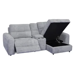 Causeuse modulaire électrique inclinable, chaise longue à droite avec rangement, et console - 3 mcx