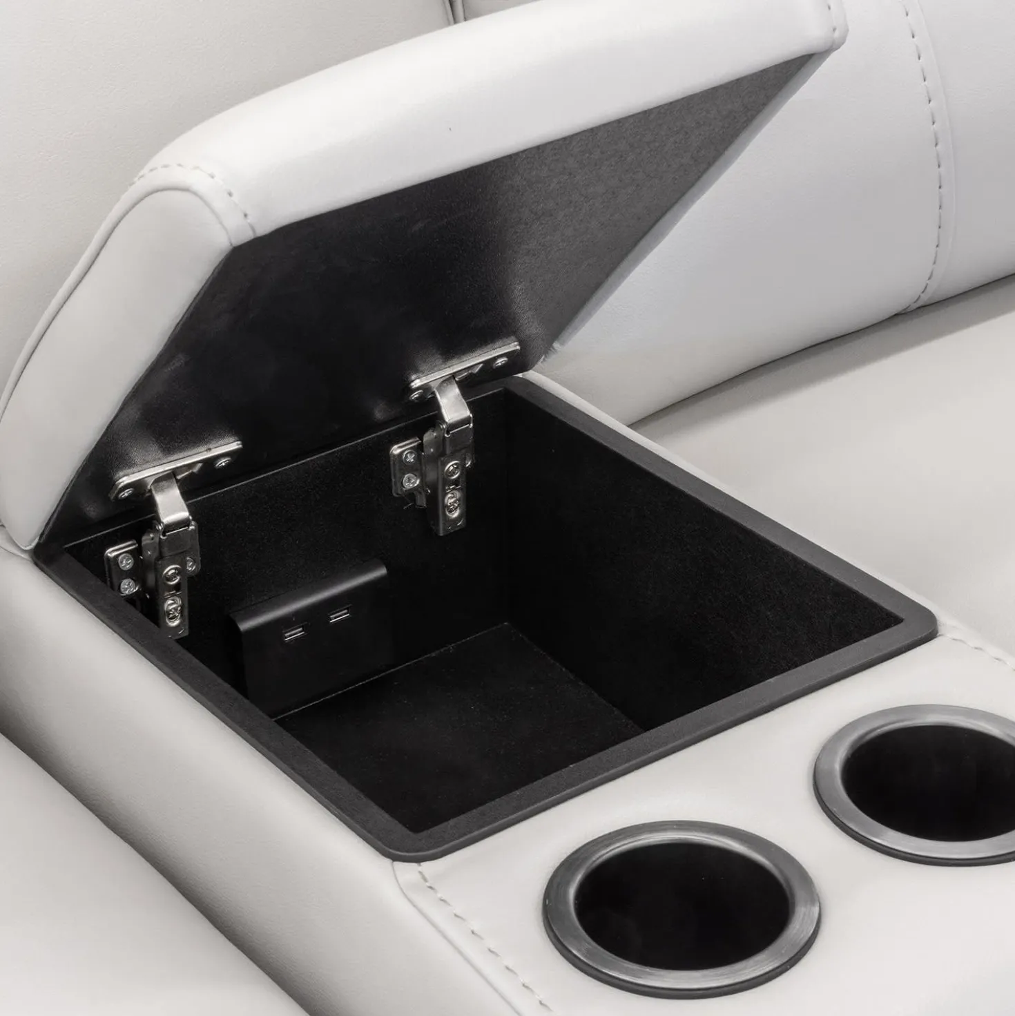Causeuse modulaire électrique inclinable avec console et ports USB - 3 mcx
