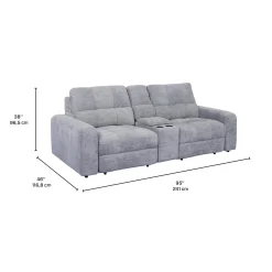 Causeuse modulaire électrique avec sièges coulissants et console- 3 mcx