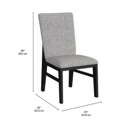 Chaise (boite de 2) - tissu gris
