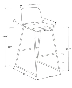 Chaise de bureau - blanc simili-cuir / sureelevee - Monarch