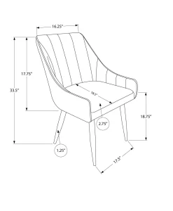 Chaises avec accoudoirs bas (bte de 2) - noir - Monarch