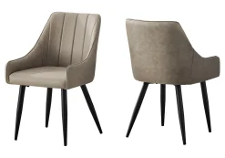 Chaises avec accoudoirs bas (bte de 2) - taupe - Monarch