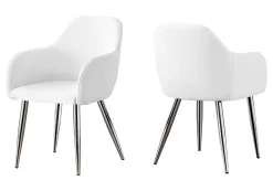 Chaises avec accoudoirs (bte de 2) - blanc - Monarch