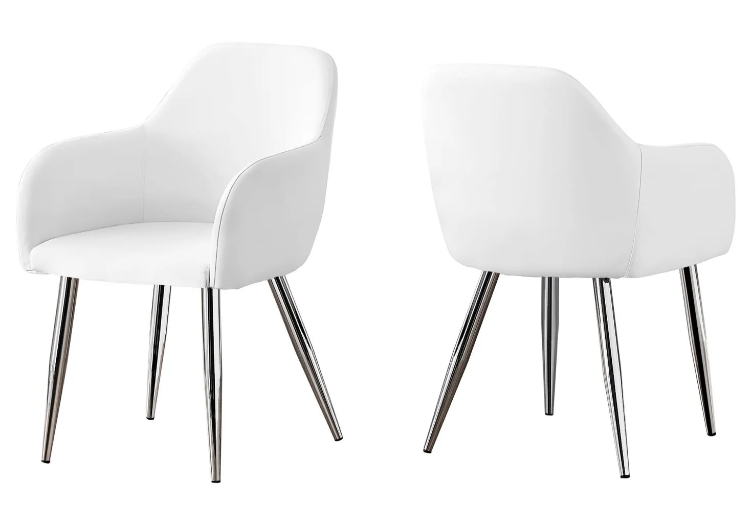 Chaises avec accoudoirs (bte de 2) - blanc - Monarch