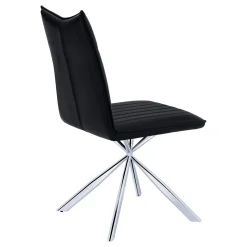 Chaises avec piètement araignée chromé (bte de 2) - noir - Monarch