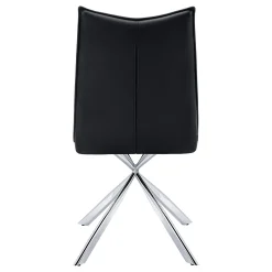 Chaises avec piètement araignée chromé (bte de 2) - noir - Monarch