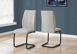 Chaises avec piètement noir (bte de 2) - gris - Monarch