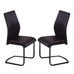Chaises avec piètement noir (bte de 2) - noir