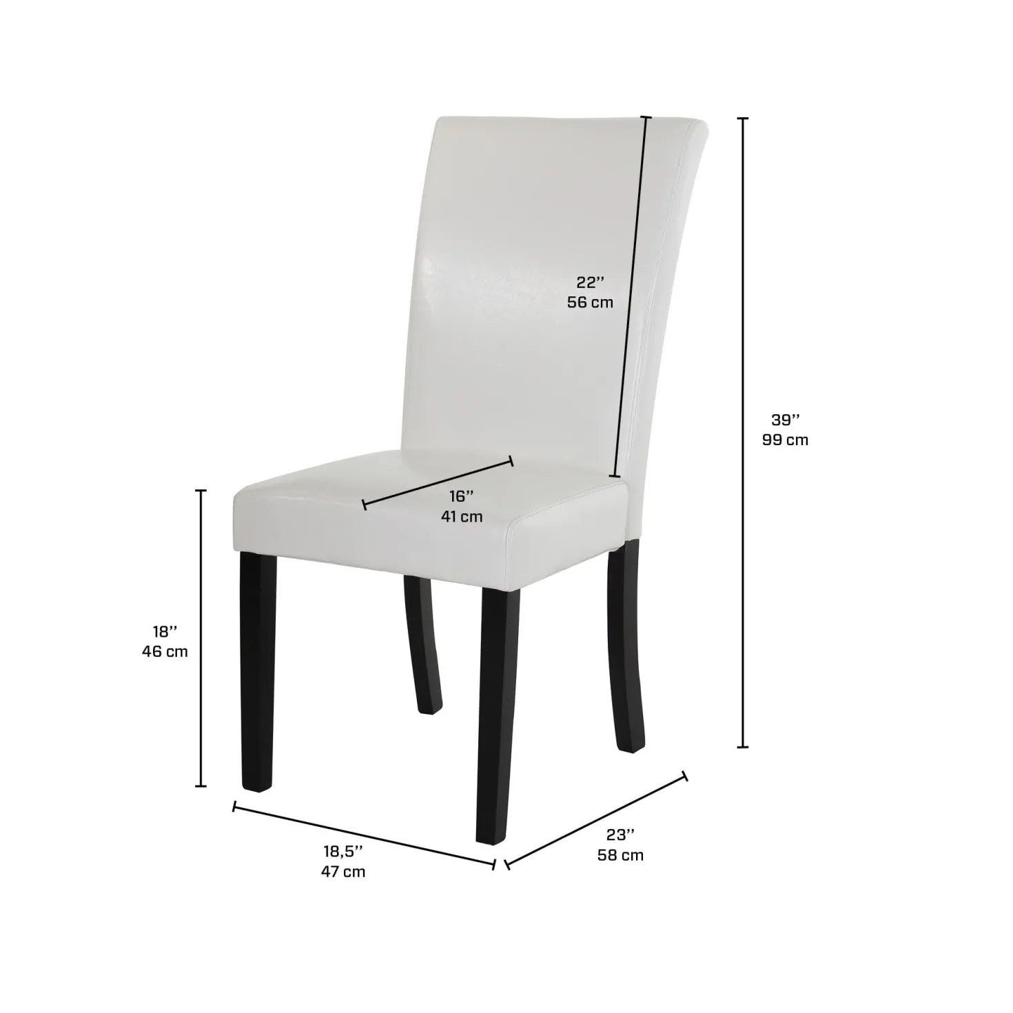 Chaises (bte de 2) - blanc