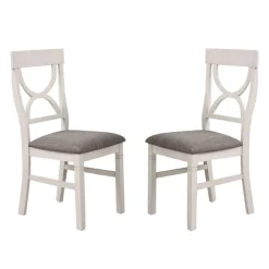 Chaises (bte de 2) - blanc & gris