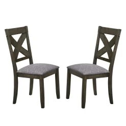 Chaises (bte de 2) - brun & gris