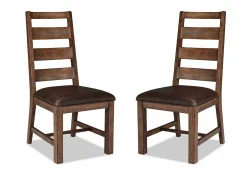 Chaises (bte de 2) - brun & noir