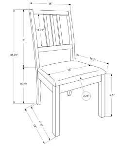 Chaises (bte de 2) - brun foncé - Monarch