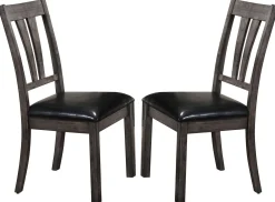 Chaises (bte de 2) - brun foncé