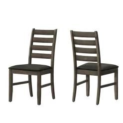 Chaises (bte de 2) - gris & noir - Monarch