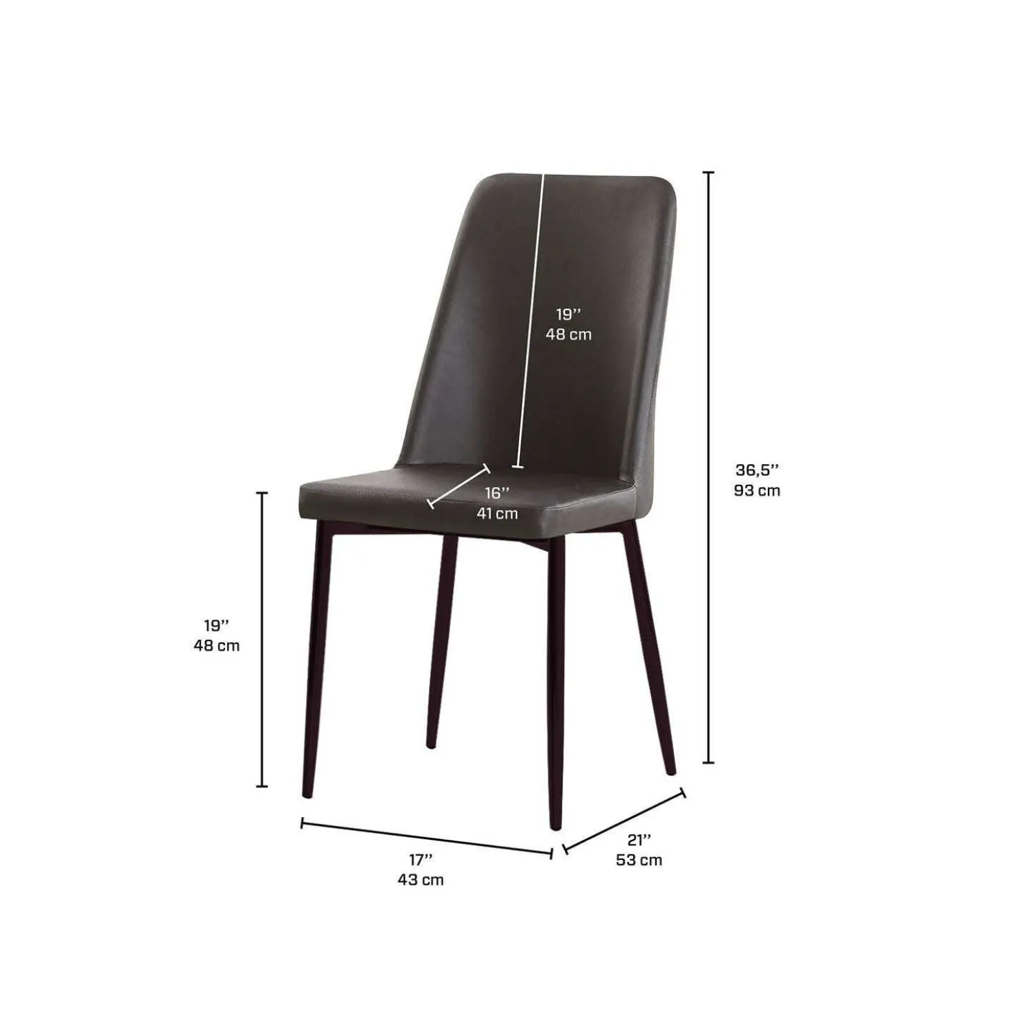 Chaises (bte de 2) - noir