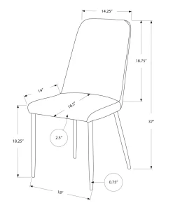Chaises (bte de 2) - noir - Monarch