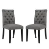Chaises capitonnées (bte de 2) - gris
