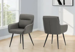 Chaises de cuisine (ensemble de 2) gris - Monarch - Monarch