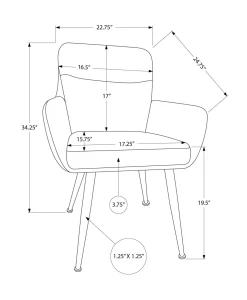 Chaises de cuisine (ensemble de 2) gris - Monarch - Monarch