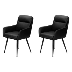 Chaises de cuisine (ensemble de 2) noir - Monarch - Monarch