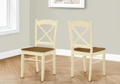 Chaises en bois (bte de 2) - crème - Monarch