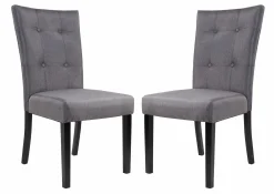 Chaises en tissu (bte de 2) - gris